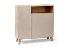 Shoe cabinet with 2 doors, oak finish, Artanzy cappuccino color 94132BLHV