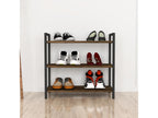 Delimoa 3-tier shoe rack, 70x66x36 cm, patinated oak/anthracite effect, Delimoa 78860LLNJ