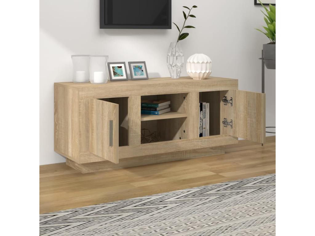 Delimoa oak TV stand 102x35x45 cm engineered wood 69375OATW