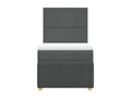 Artanzy bed base and mattress, Dark Grey, 90x190 cm, Fabric, 69058KFVY