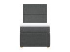Artanzy bed base and mattress, Dark Grey, 90x190 cm, Fabric, 69058KFVY