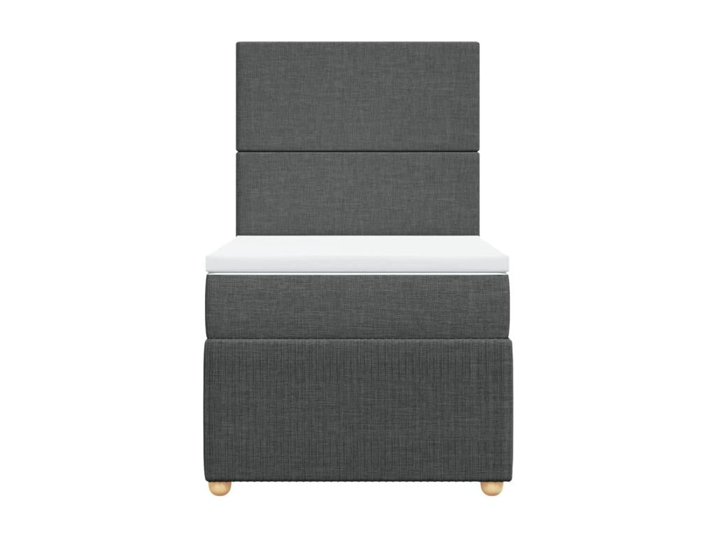 Artanzy bed base and mattress, Dark Grey, 90x190 cm, Fabric, 69058KFVY