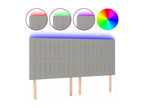 Light Grey LED Headboard 160x5x118/128 cm Fabric 96112IYKQ