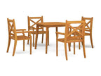 Brown wooden dining room set 54x55x90 cm 02 0013751 47048JDIL