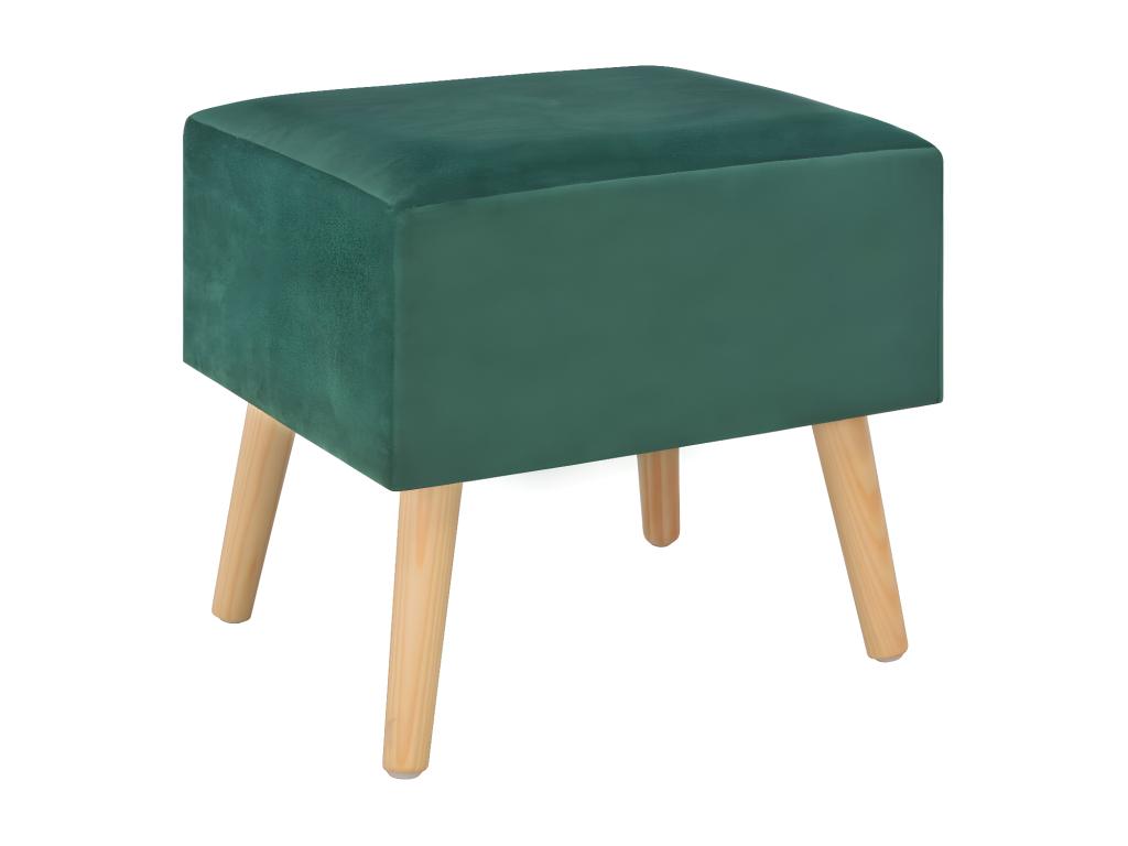 2-Piece Bedside Tables, Green, 40x35x40 cm, Velvet, 86103NYHB
