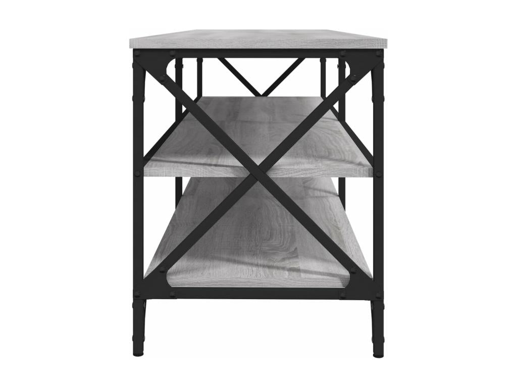 Delimoa TV cabinet gray 140x40x50 cm engineered wood 80529MHUB