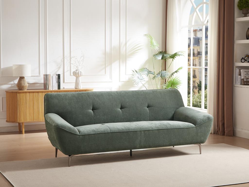 Delimoa 56426KSUA 3-seater sofa in green fabric