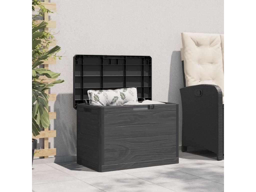 Anthracite outdoor cushion box 77.5x44.5x53 cm PP 73870EZPF