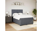 Artanzy bed base and mattress, Dark Grey, 140x190cm, Velvet, 93177LAEW