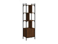 Bookcase with door, brown oak, 44.5x30x154.5 cm, 39952EPYS