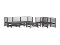 7-piece garden furniture set, grey, solid pine wood 04160CMMZ