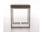 Stool - Fabric / Stainless steel - Grey - Delimoa 72822VYVY