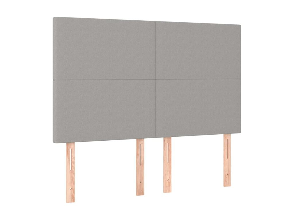 Upholstered bed base with mattress, dark grey, 140x190cm, fabric, 35258FXTU