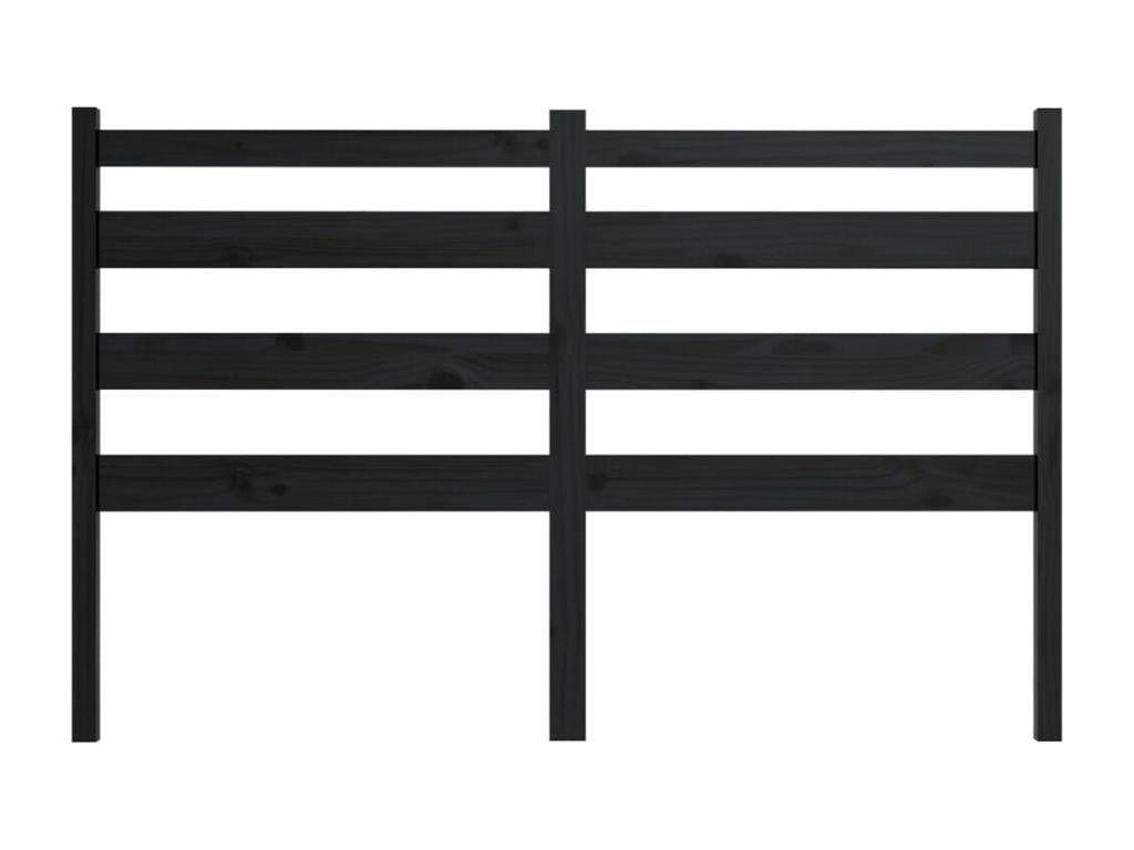 Black Headboard 186x4x100 cm Solid Pine Wood 78535GSVM