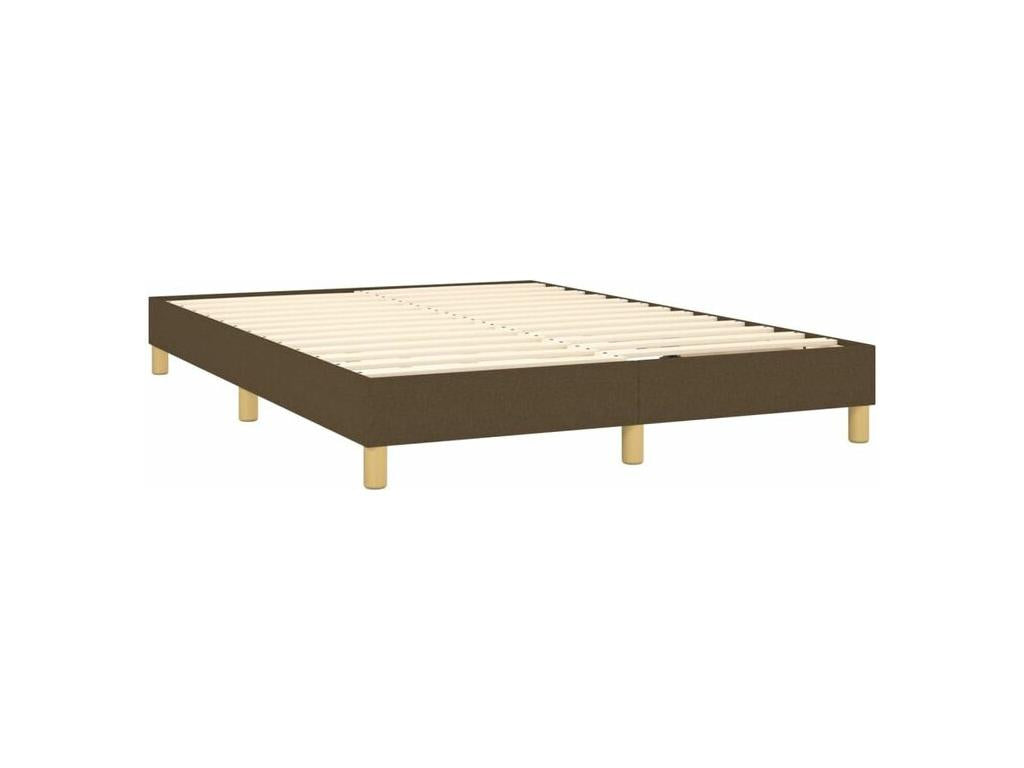 Delimoa bed base with mattress, dark brown, 140x190 cm, 23321GMFP