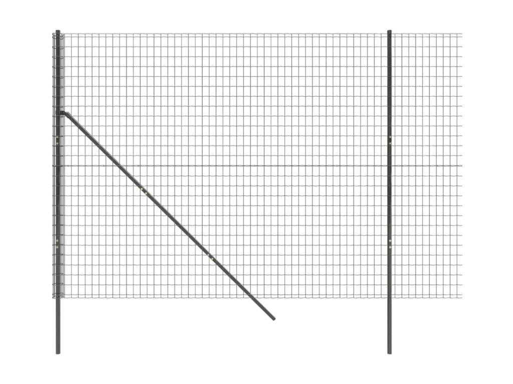 Anthracite wire mesh fence 1.6x10 m 97489UPTN