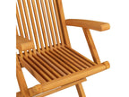 Garden chairs with beige cushions, 6 pieces, solid teak wood, 75990JSUX