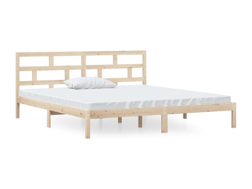Bed frame without mattress solid wood 140x190 cm 00633CAXH