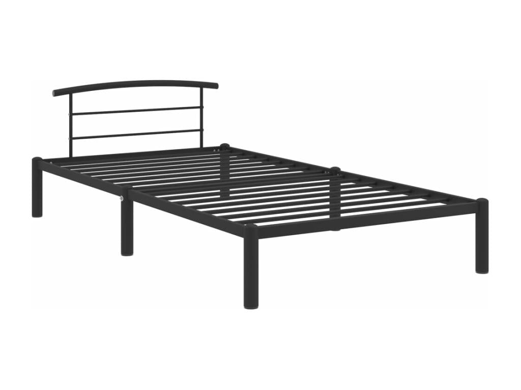 Black Metal Bed Frame 100x200 cm 12203BJNQ