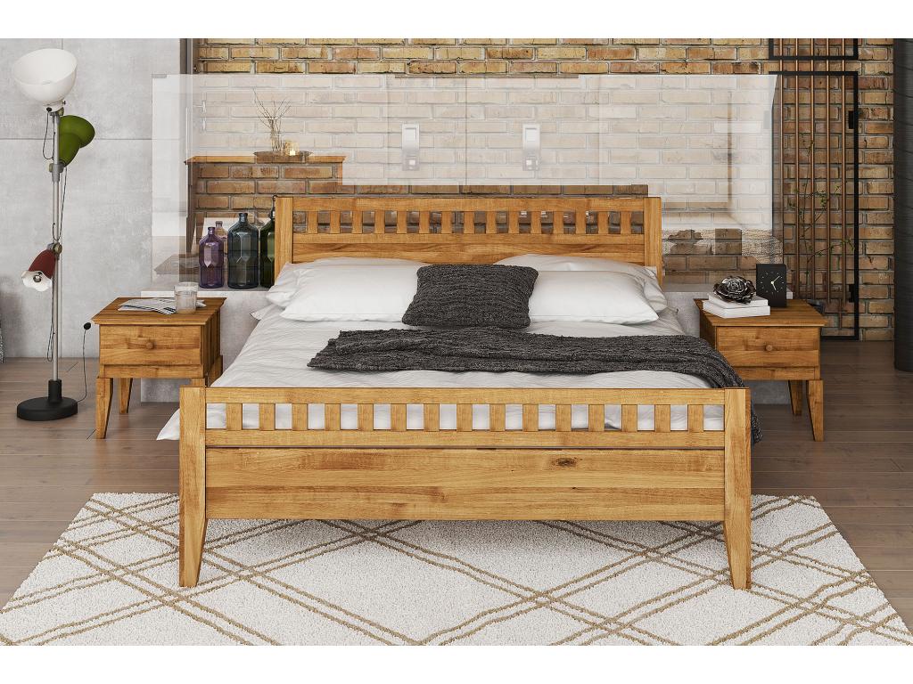 Artanzy 6 - 200x200 cm bed in natural oiled wild oak 64301PPXI
