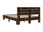 Bed frame without mattress, smoked oak, 120x200 cm, 41749ZDPK