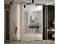 Artanzy 2 Sliding Door Wardrobe 235.2/150/60 3 Doors White/White/Silver 49247WVJU