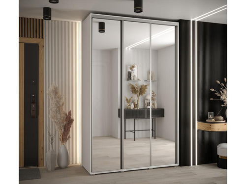 Artanzy 2 Sliding Door Wardrobe 235.2/150/60 3 Doors White/White/Silver 49247WVJU