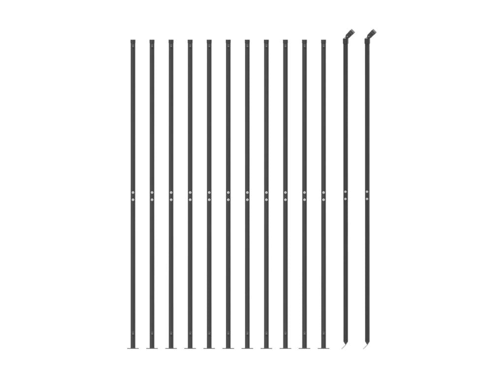 Metal mesh fence with anthracite flange 2x25 m 19876DGQG
