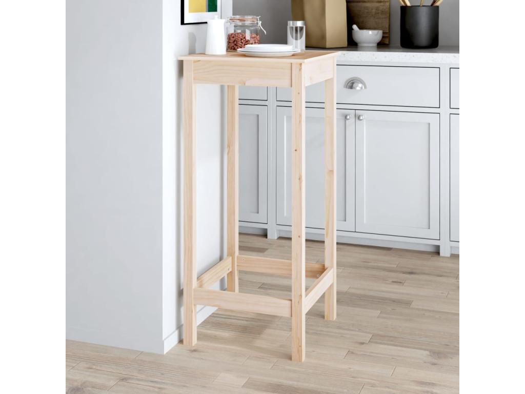 Bar table 50x50x110 cm solid pine wood 41945EOMV