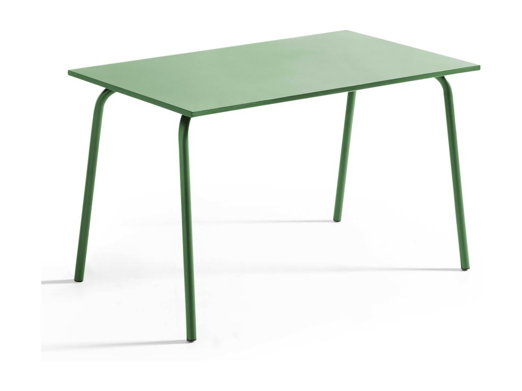 Artanzy 51095NWPO Garden Table and 4 Chairs in Green Metal