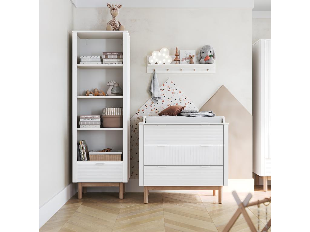 Delimoa White Column Bookcase 26974DEUW