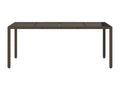 Garden table with brown resin wicker glass top 77432TFFP