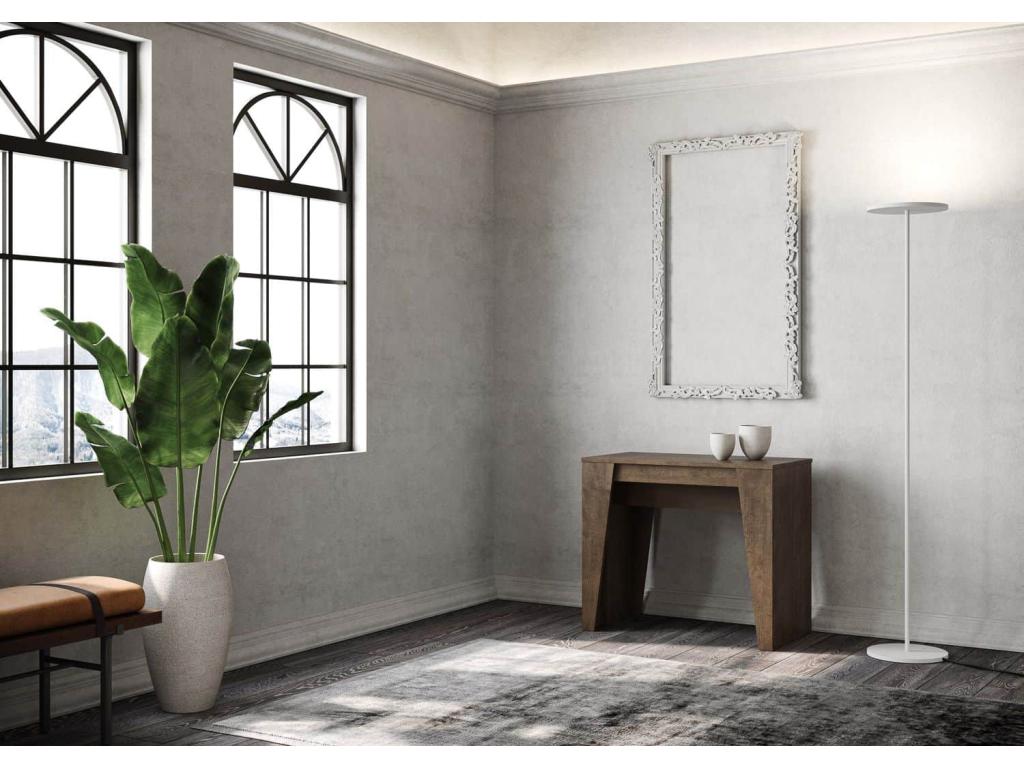 Extendable console 90x48/204 cm Artanzy Small walnut 81012YQQU