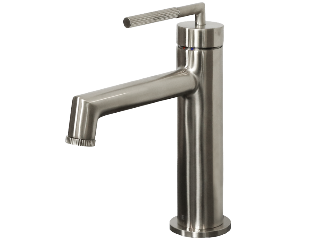 Artanzy low-profile stainless steel-look basin mixer tap - Artanzy 45309QHOV