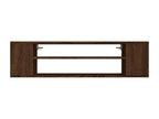 Wall-mounted TV cabinet, brown oak, 100x30x26.5cm, engineered wood, 69645JNSW