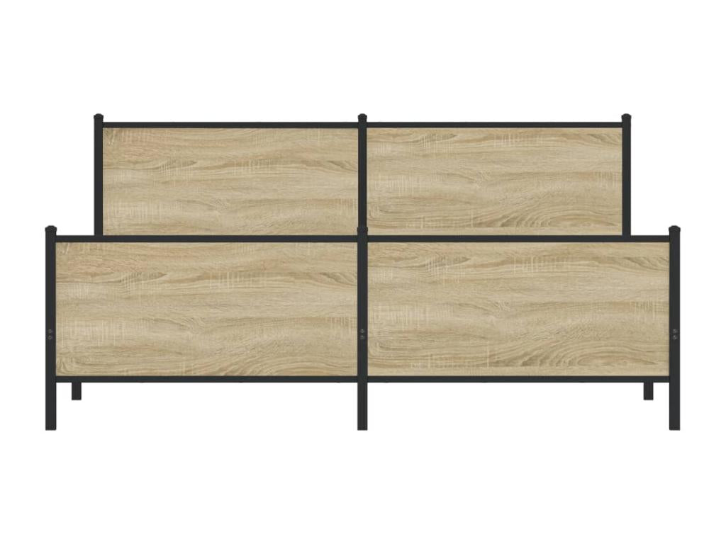 Delimoa oak metal bed frame (mattress not included) 183x213 cm 61879UZHF