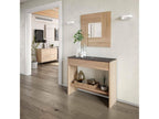 Ddrag Entryway Furniture with Mirror, Drawer and Shelf, Modern Hallway Cabinet, 92x33x149 cm, Oak and Walnut, 80712YOKJ