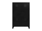 Black industrial wardrobe 90x40x140 cm steel 75837QUYG