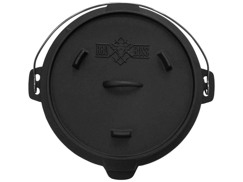 Delimoa 7.3L Black Cast Iron Dutch Oven Set with Lid Lifter and Trivet (98566MYZU)