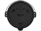 Delimoa 7.3L Black Cast Iron Dutch Oven Set with Lid Lifter and Trivet (98566MYZU)