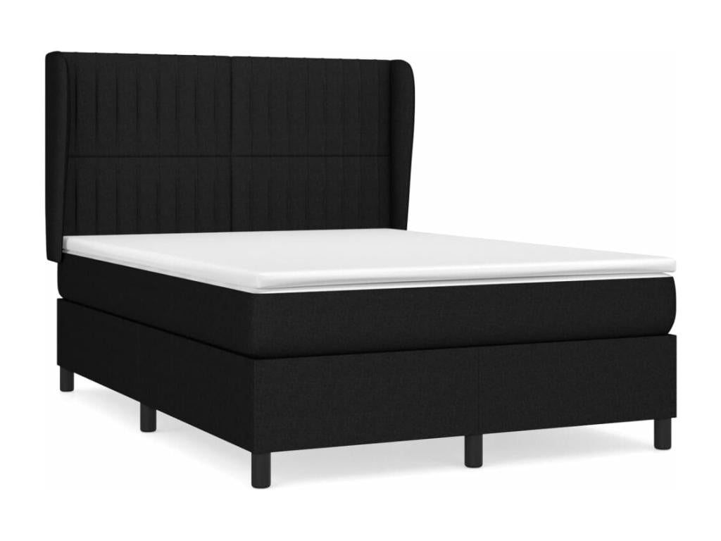 Delimoa bed base with black mattress 140x200 cm fabric 14797EYYC