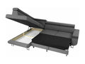 Delimoa 306 Corner Sofa, Grey, Sleeping Function, Bed Box, 253x188x71cm, 57122ANAD
