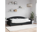 Daybed with black mattress 90x200 cm fabric 32708VGLS