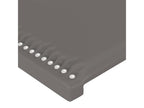 LED Headboard Grey 83x16x118/128 cm Faux Leather 16528WJPE