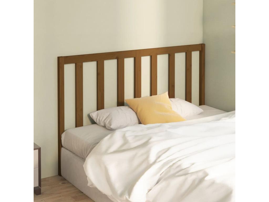 Honey brown headboard 156x4x100 cm Solid pine wood 47149EXQP