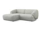 Modular 2.5-seater left-hand corner sofa in bouclé fabric - light grey - Artanzy 07656HVMX