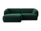 2.5-seater modular left-hand corner sofa in velvet - bottle green - Delimoa 82063QMPJ