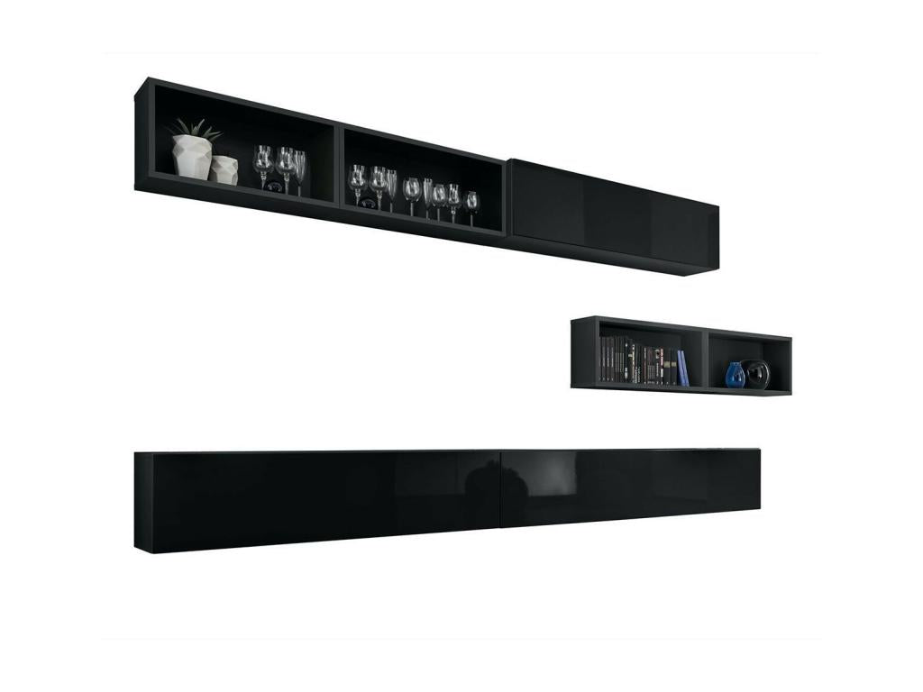 Delimoa XIIII 350cm Black TV Unit Set 52895UWBR