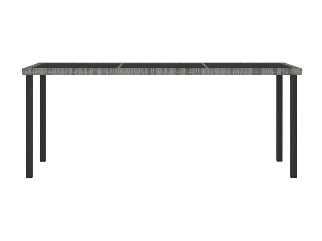 9-piece garden dining set, grey wicker resin, 2 40253NJZZ