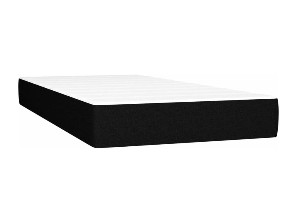 Delimoa bed base with mattress, black, 90x190 cm, fabric, 99434QLGH